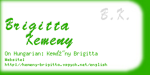 brigitta kemeny business card